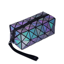 Load image into Gallery viewer, 2018 Geometric Zipper Cosmetic Bag Luminous Makeup Bag